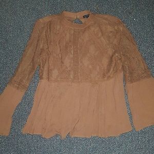 American Eagle High Neck Lace Top